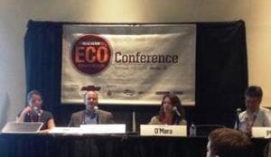 SXSWEco Panel; Katie Tweed (Moderator, GreenTech Media), Chris O'Connor (IBM), Melissa O'Mara (Schneider Electric), Nathan Phillips (Boston University)