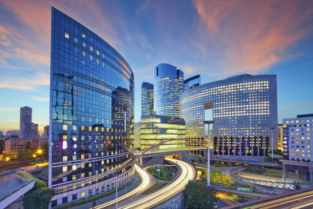 A stunning image of modern-day, efficient buildings being driven by digital and connected technology enabled by the IT/OT convergence.