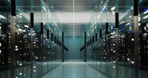 Futuristic data center Depicting Data Centers Trends as the digital world accelerates automation