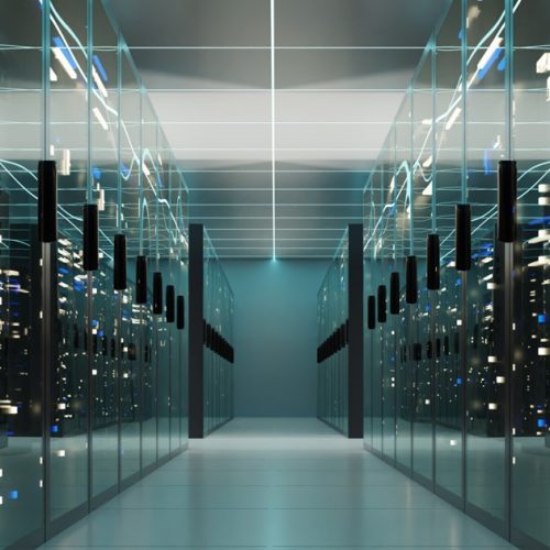 Futuristic data center Depicting Data Centers Trends as the digital world accelerates automation