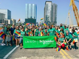 Jerome joins the Schneider team at Nashville Pride march