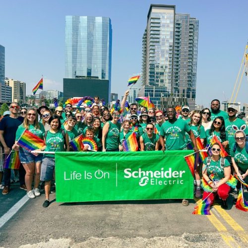 Jerome joins the Schneider team at Nashville Pride march