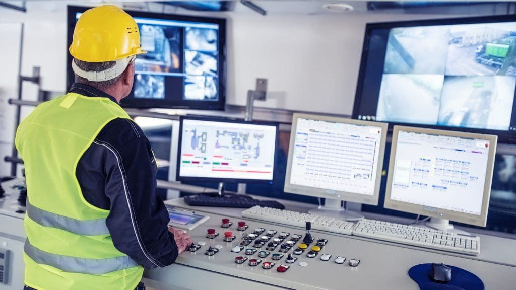 Technician in control room